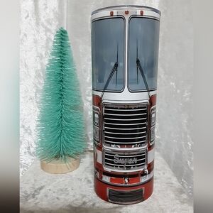 Handmade Fire Truck Thermal Tumbler  20oz  Red